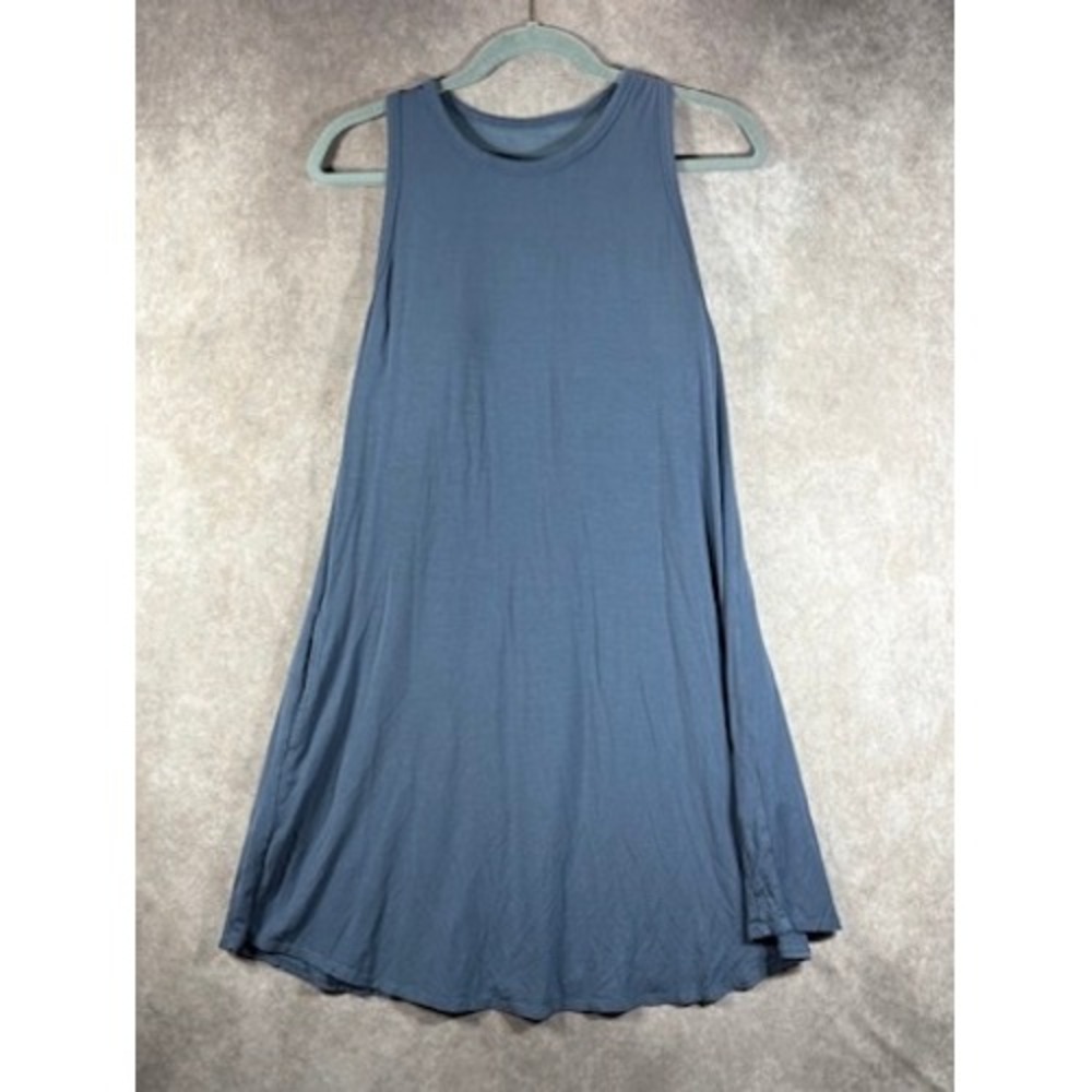 SheBird Dress‎ Womens Size 4 Blue Sleeveless Built-in Bra Modal Spandex Pockets